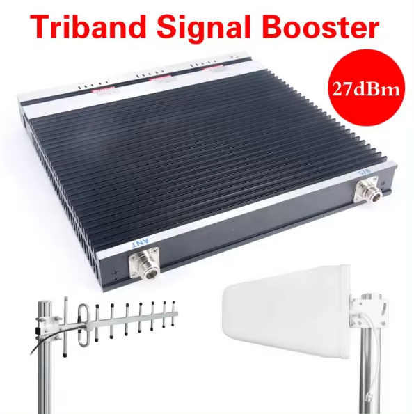 Трехчастотный усилитель мобильного сигнала 900 / 1800 / 2100 МГц 27 дБм